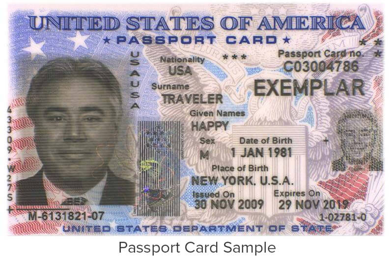 Passport Card Sample